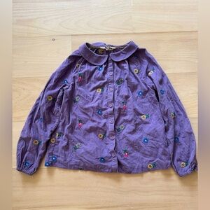 Mini Boden Cord Embroidered Top